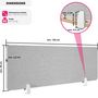 Voir la diapositive 6 : tectake Cloison de bureau Noisy avec coins arrondis avec noyau en PET absorbant le bruit