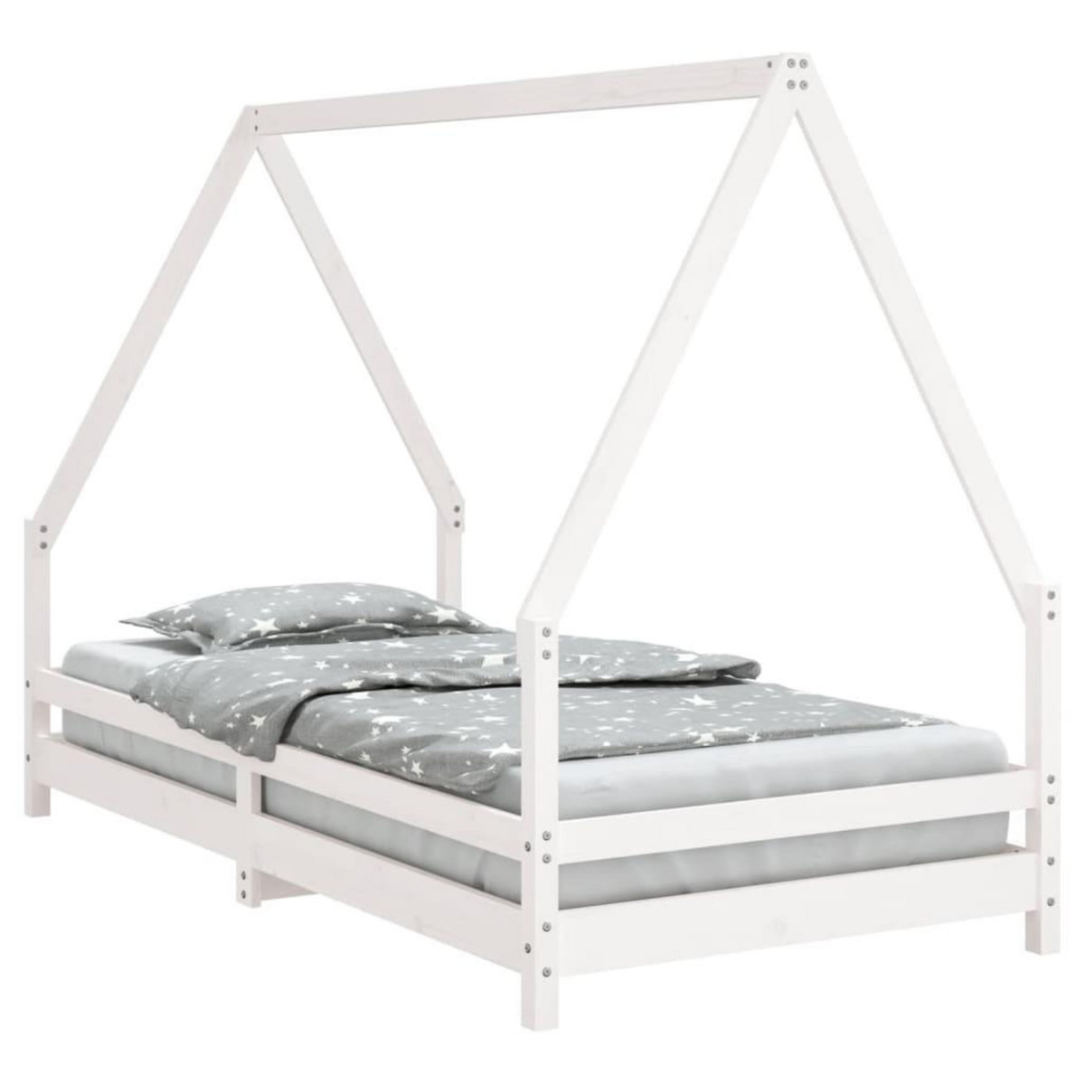 VIDAXL Cadre de lit pour enfants blanc 90x190 cm bois de pin massif