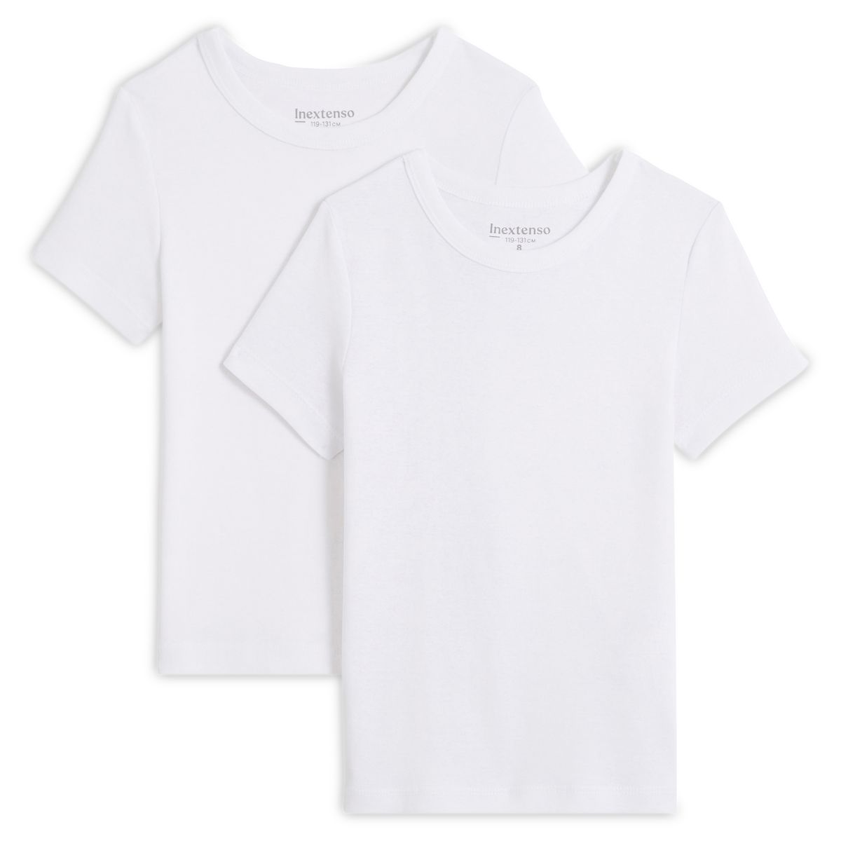 INEXTENSO Lot de 2 t-shirts manches courtes unis garçon