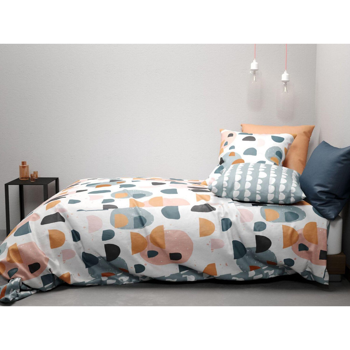 Home collection Parure housse de couette 100% coton 57fils -pontino reversible