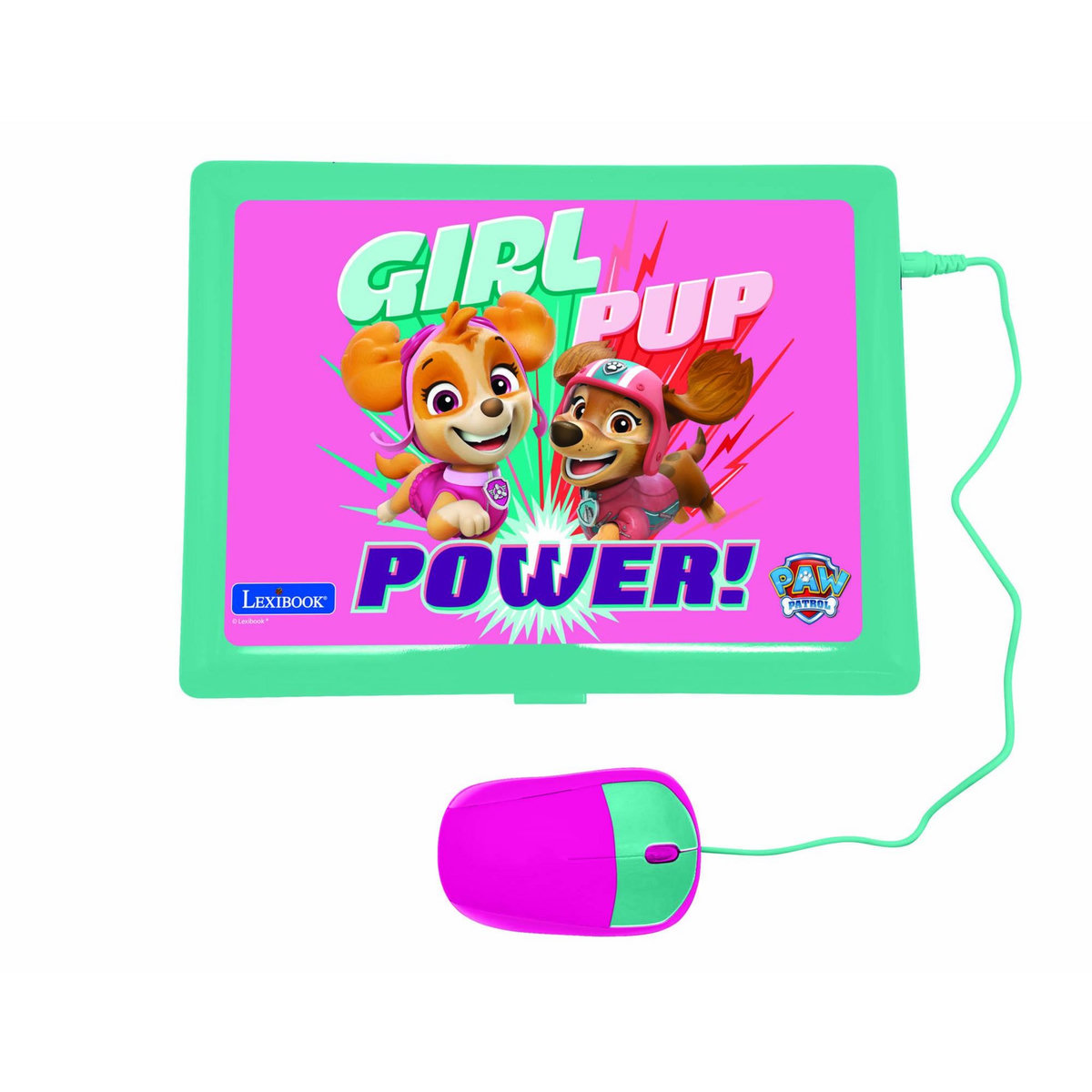 Lexibook Ordinateur portable éducatif bilingue La Pat Patrouille Girly (FR/EN)