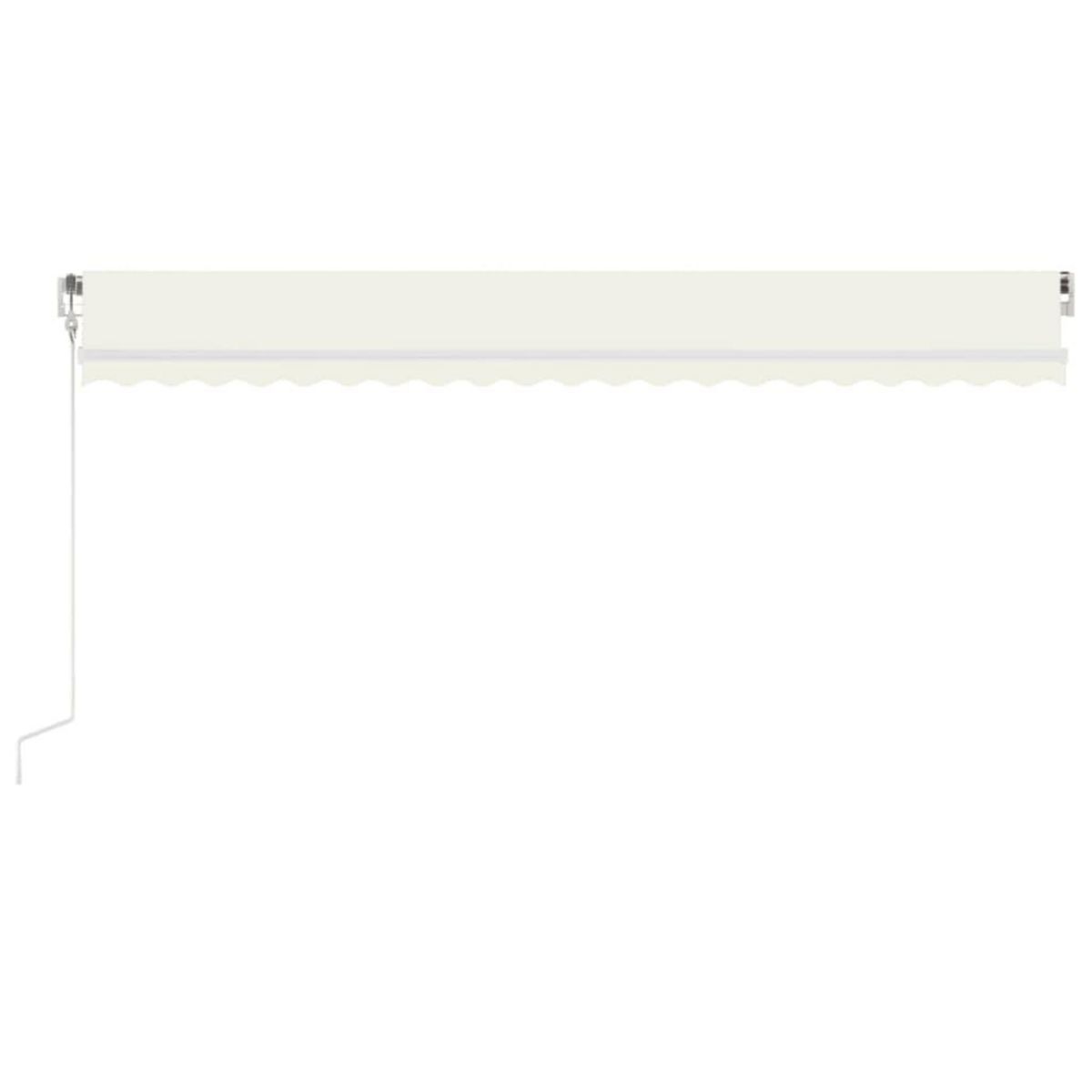 VIDAXL Auvent automatique avec capteur de vent et LED 500x300 cm Creme