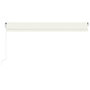Voir la diapositive 3 : VIDAXL Auvent automatique avec capteur de vent et LED 500x300 cm Creme
