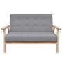 Voir la diapositive 5 : VIDAXL Ensemble de canapes 2 pcs Tissu Gris clair