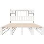 Voir la diapositive 4 : VIDAXL Lit bibliotheque sans matelas blanc 150x200 cm bois pin massif