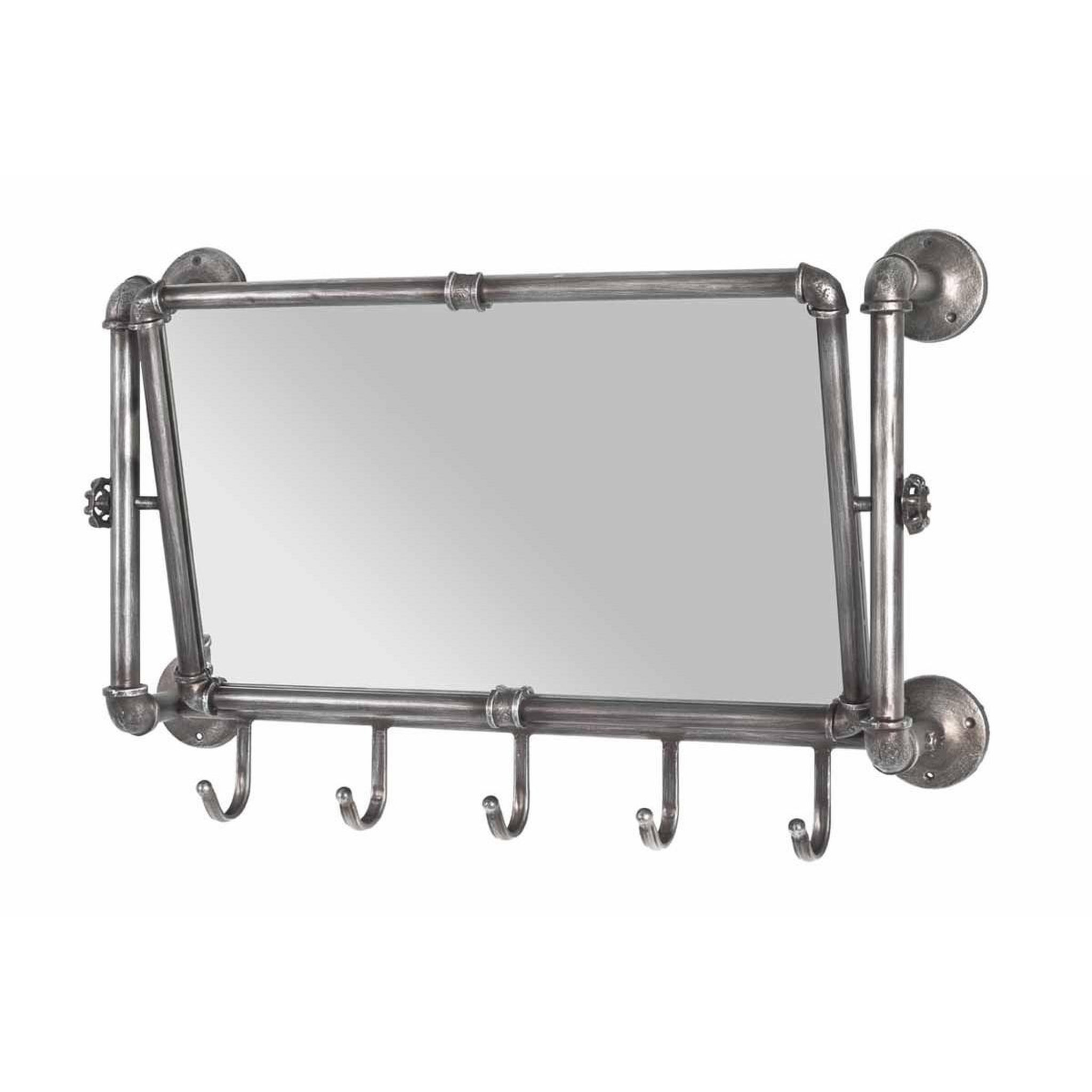 Paris Prix Patère murale & miroir  cervin  75cm anthracite