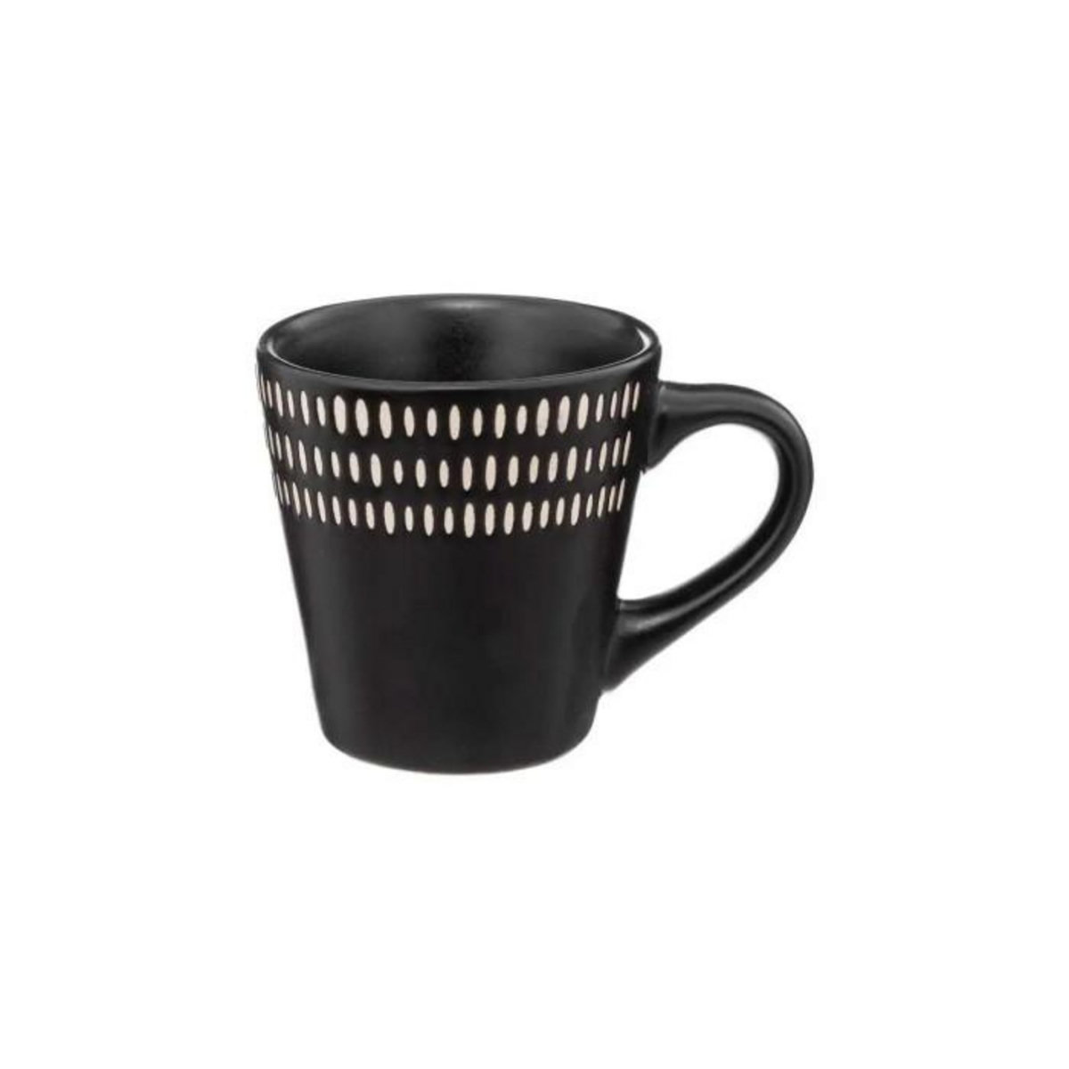 SECRET DE GOURMET Lot de 6 Tasses à Café  Ethnikaa  8cl Noir
