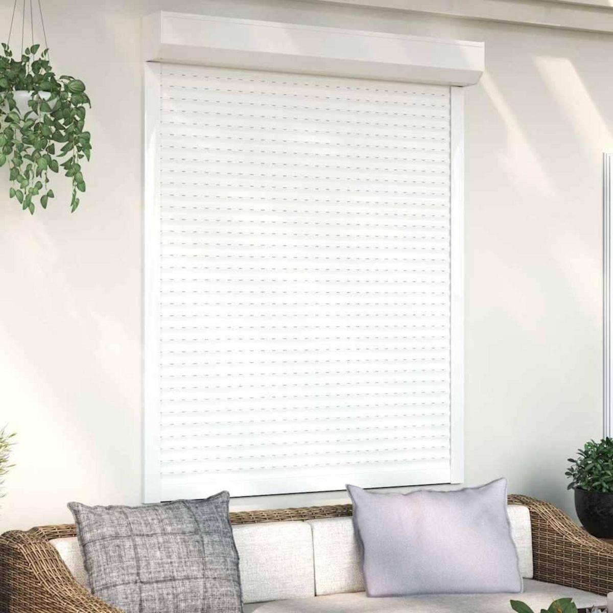 VIDAXL Volet roulant aluminium 120x150 cm blanc