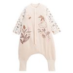 Petit Béguin Turbulette d'hiver en velours avec pieds retroussables et manches amovibles Chincha. Coloris disponibles : Rose