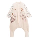 Petit Béguin Turbulette d'hiver en velours avec pieds retroussables et manches amovibles Chincha. Coloris disponibles : Rose