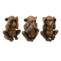 Voir la diapositive 1 : ATMOSPHERA Lot de 3 Statuettes Déco  Singe Sagesse  17cm Or