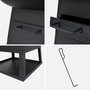 Voir la diapositive 5 : SWEEEK Brasero barbecue Ø59cm noir avec grille de cuisson et espace de rangement - Izalco