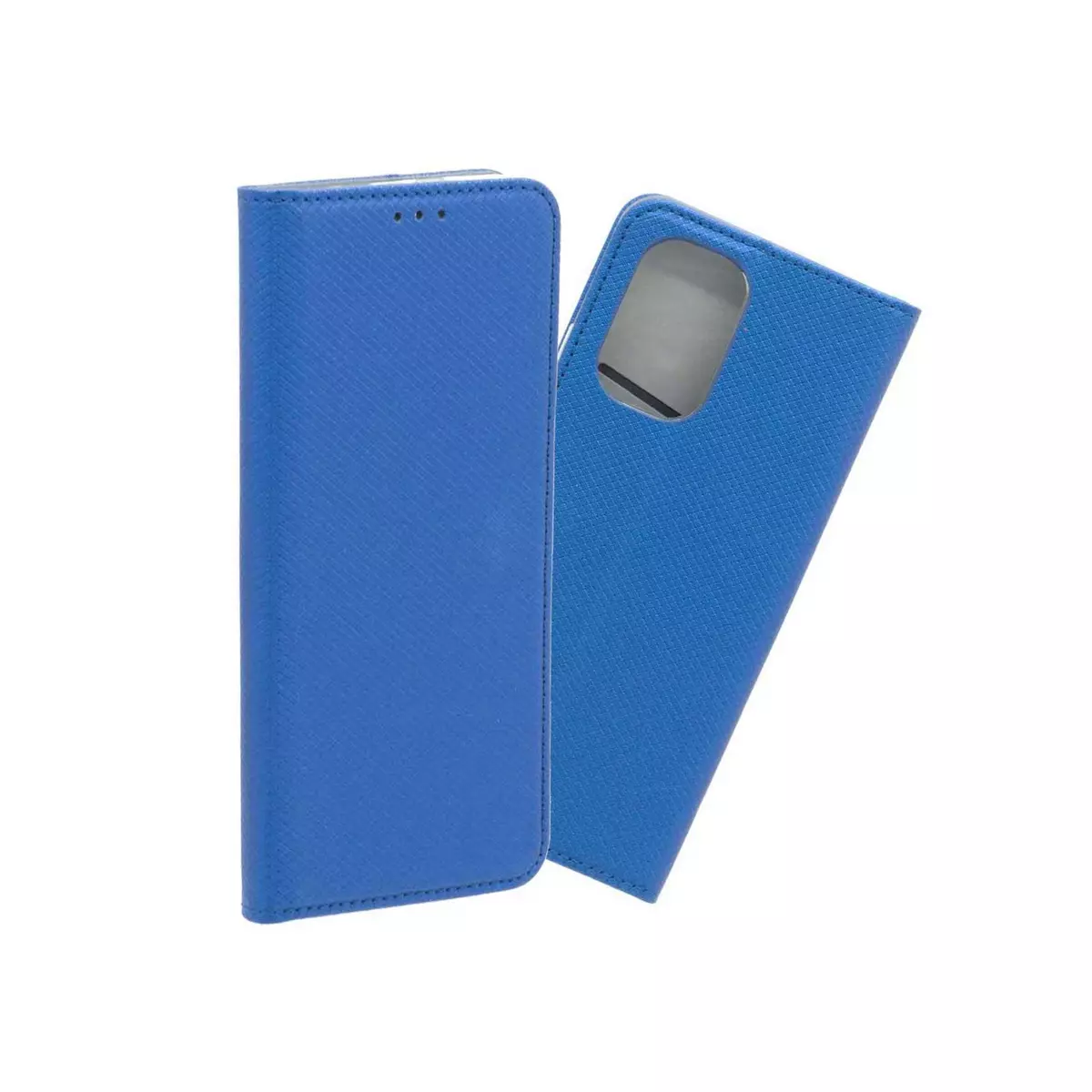 amahousse Housse bleue Xiaomi Mi 11i folio texturé et rabat aimanté