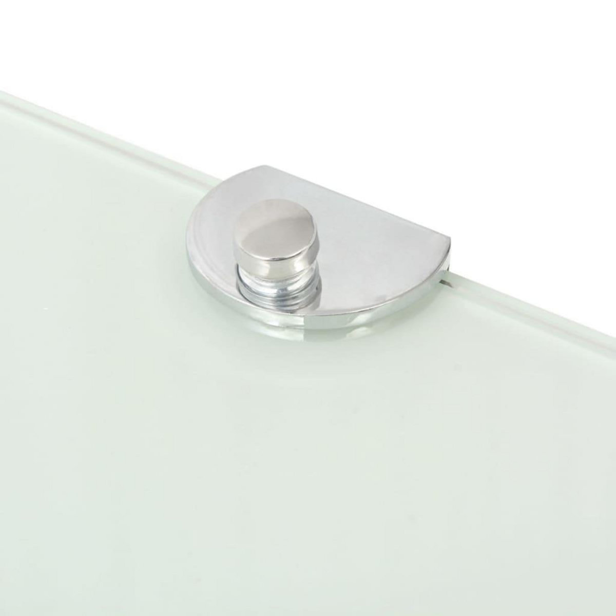 VIDAXL Etagere de coin avec supports chromes Verre Blanc 35 x 35 cm