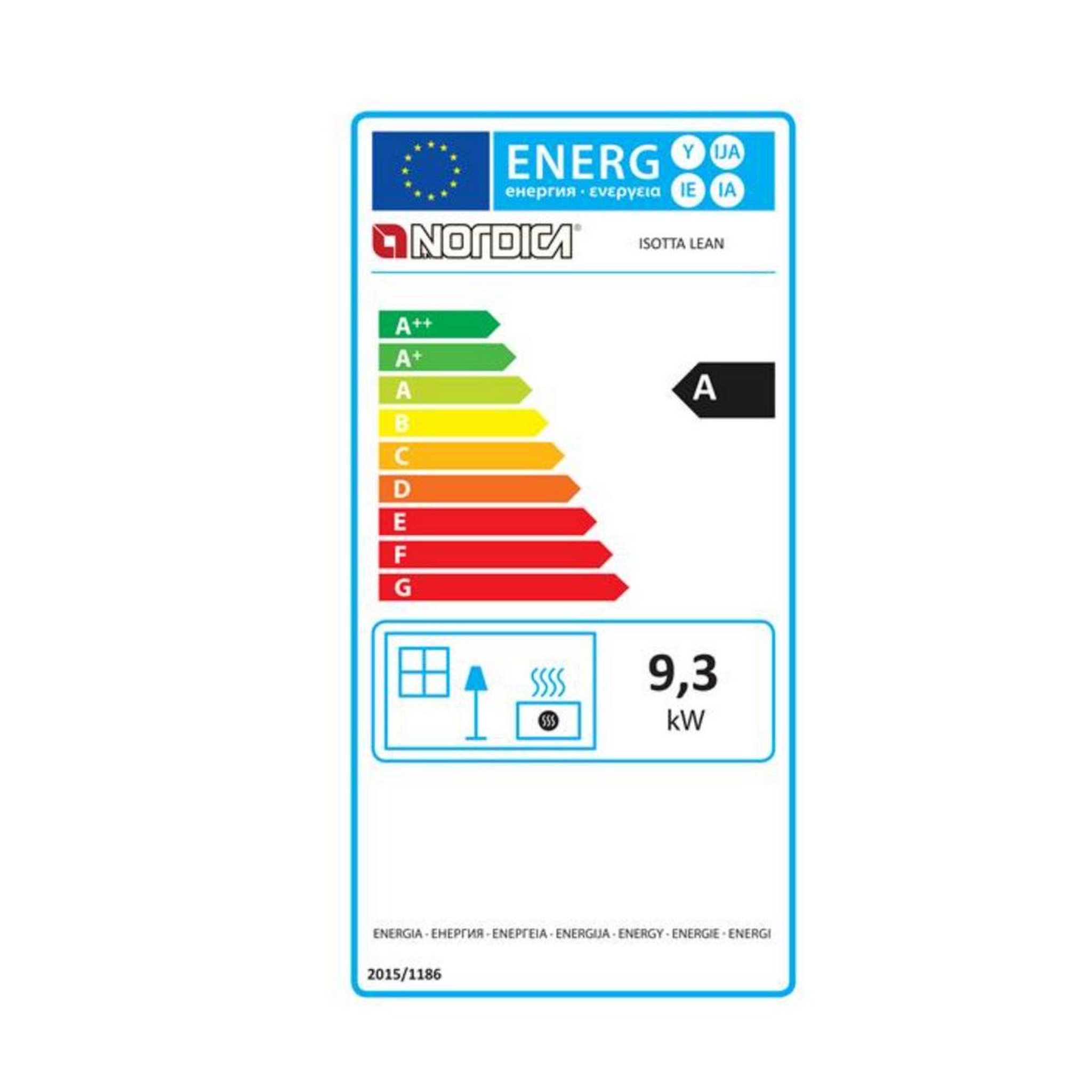Voir la diapositive 2 : NORDICA EXTRAFLAME Poêle à bois en fonte émaillée 9.3kw - isottalean