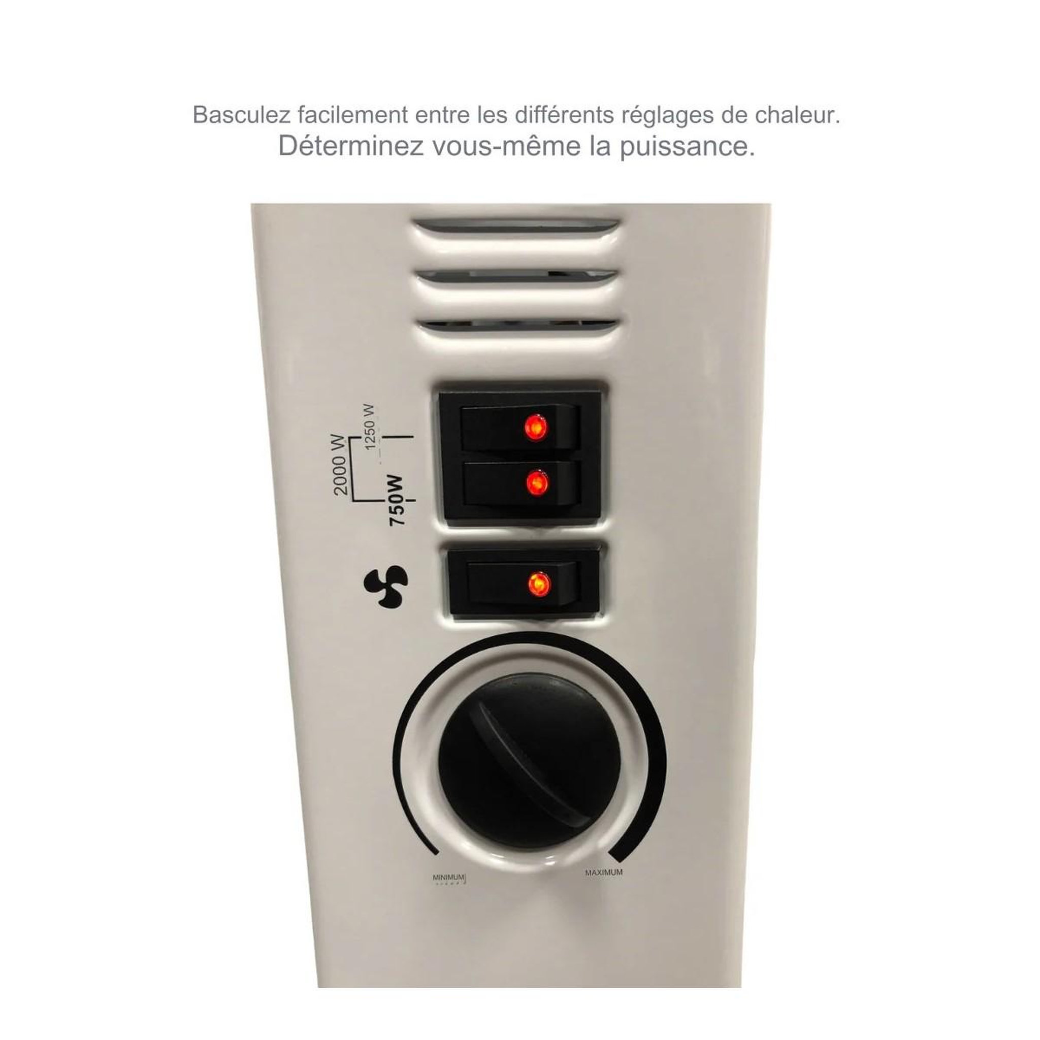 Voir la diapositive 3 : Plein air Chauffage d'appoint électrique 2000w radiateur thermostat réglable, sécurité anti-surchauffe plein air