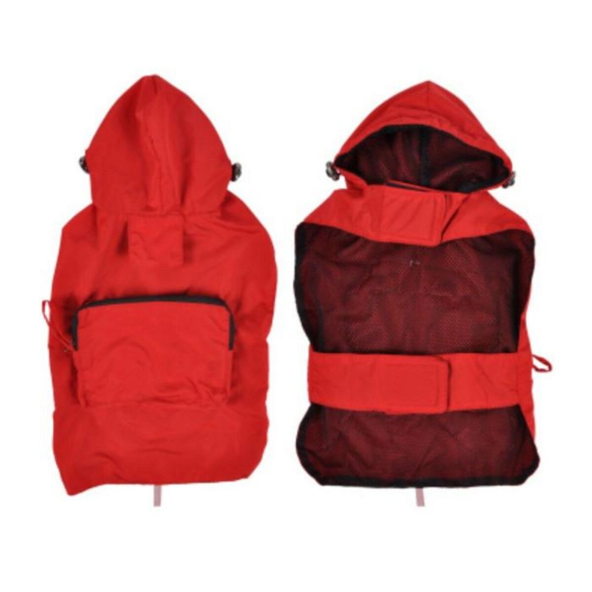Paris Prix Imperméable pour Chien  Capuche & Poche  30cm Rouge
