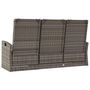 Voir la diapositive 5 : VIDAXL Banc de jardin inclinable et coussins gris 173cm resine tressee