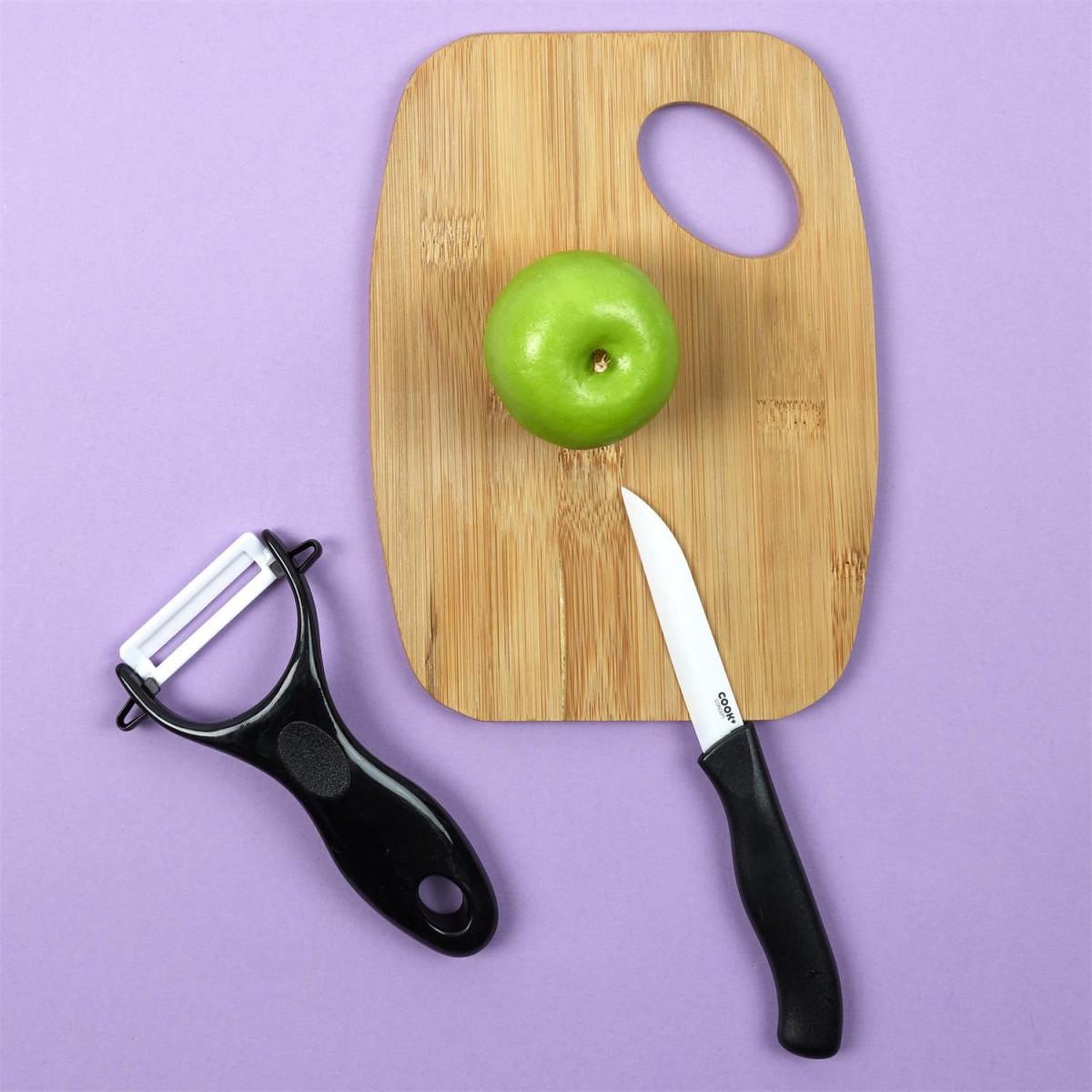 Voir la diapositive 2 : COOK CONCEPT Couteau & Éplucheur  Céramique  16cm Noir