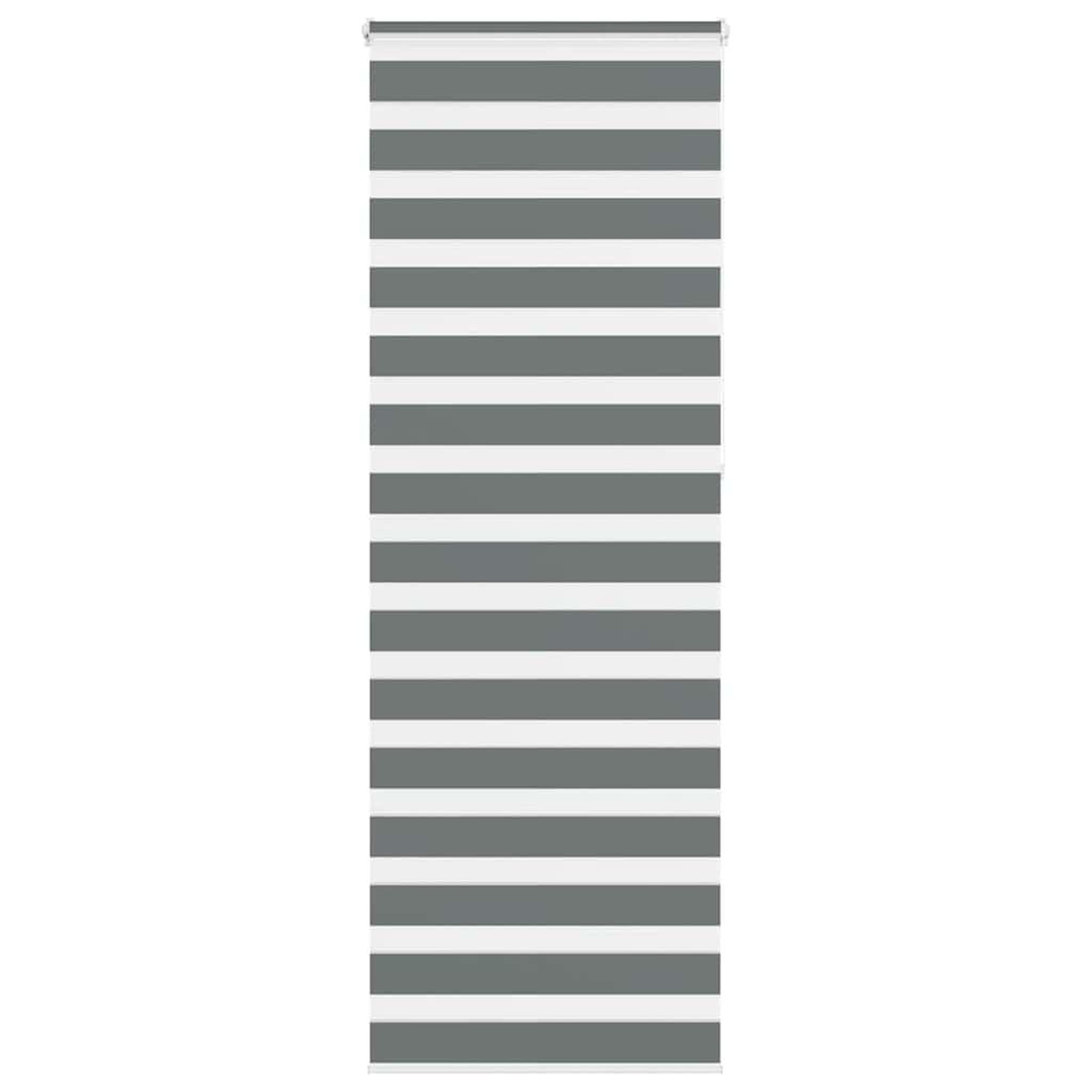 VIDAXL Store zebre gris fonce largeur du tissu 65,9 cm polyester