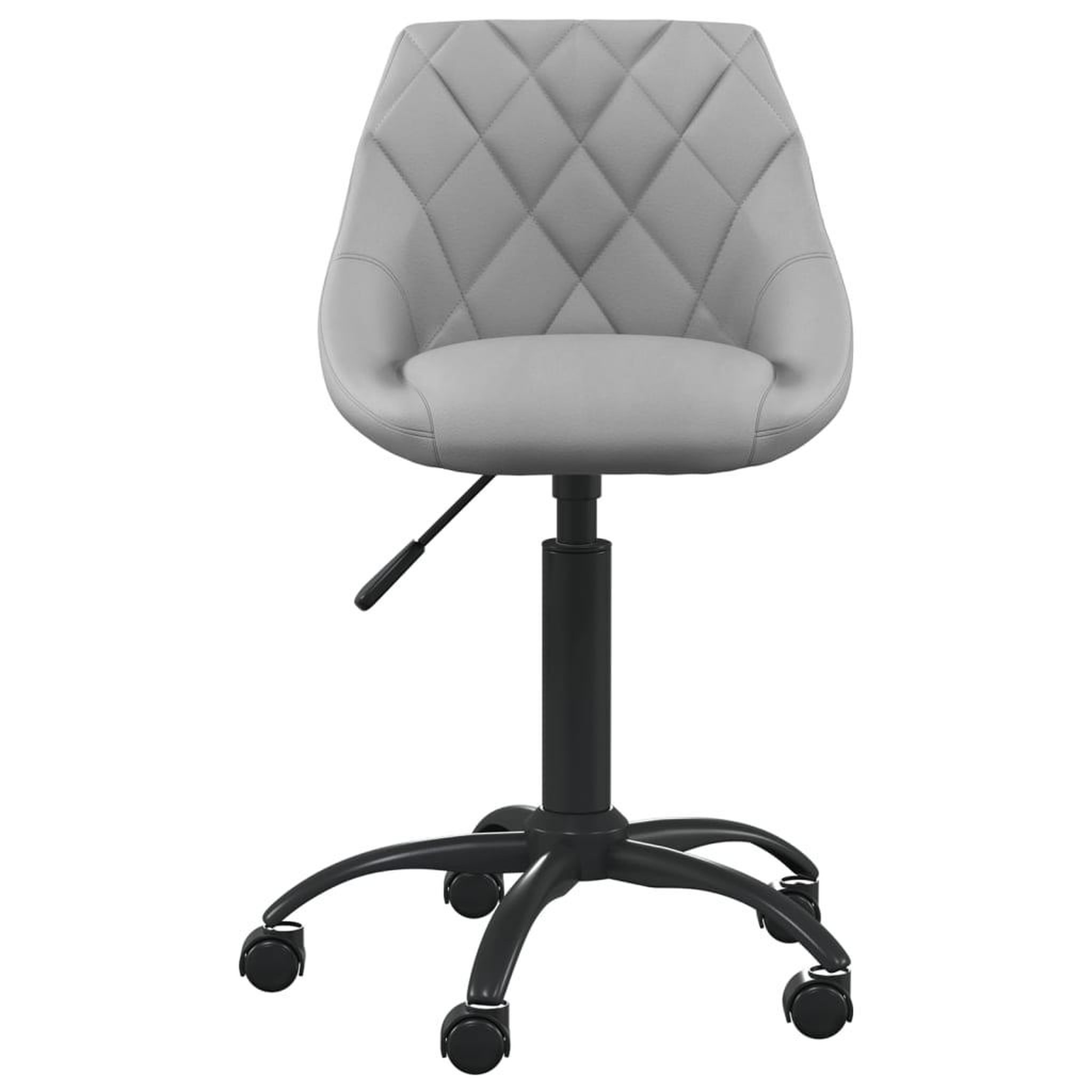 Voir la diapositive 2 : VIDAXL Chaise de bureau Gris clair Velours