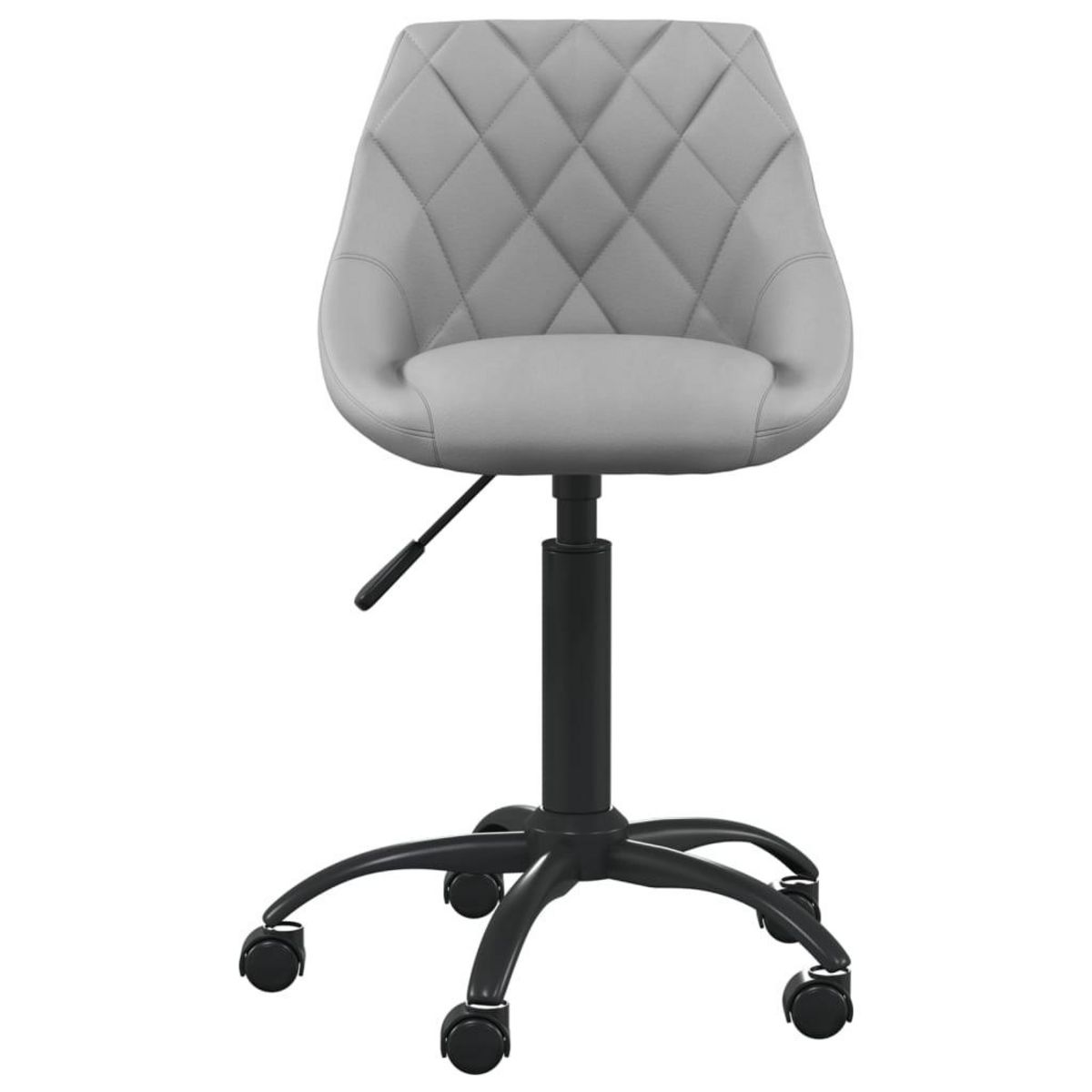 VIDAXL Chaise de bureau Gris clair Velours