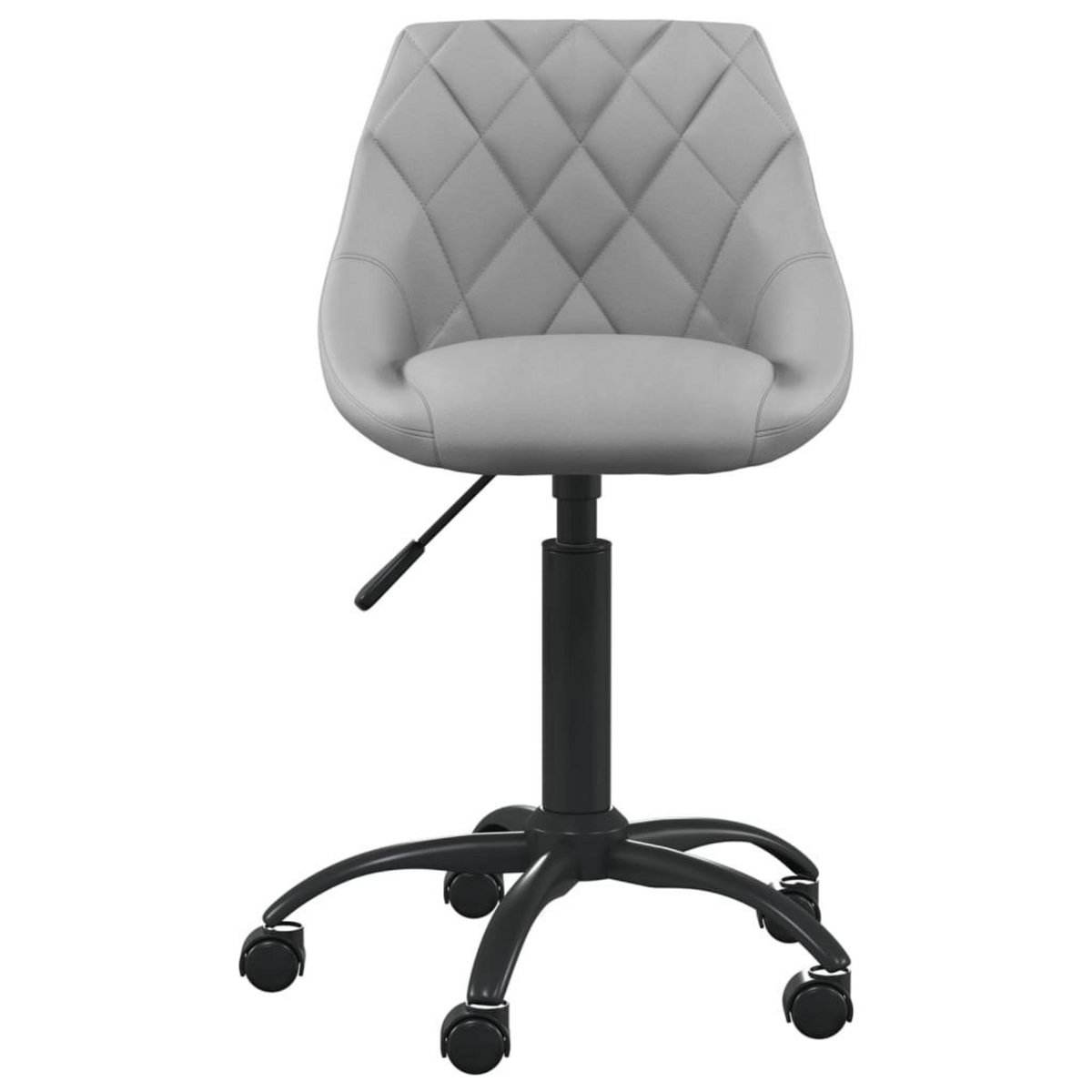 VIDAXL Chaise de bureau Gris clair Velours