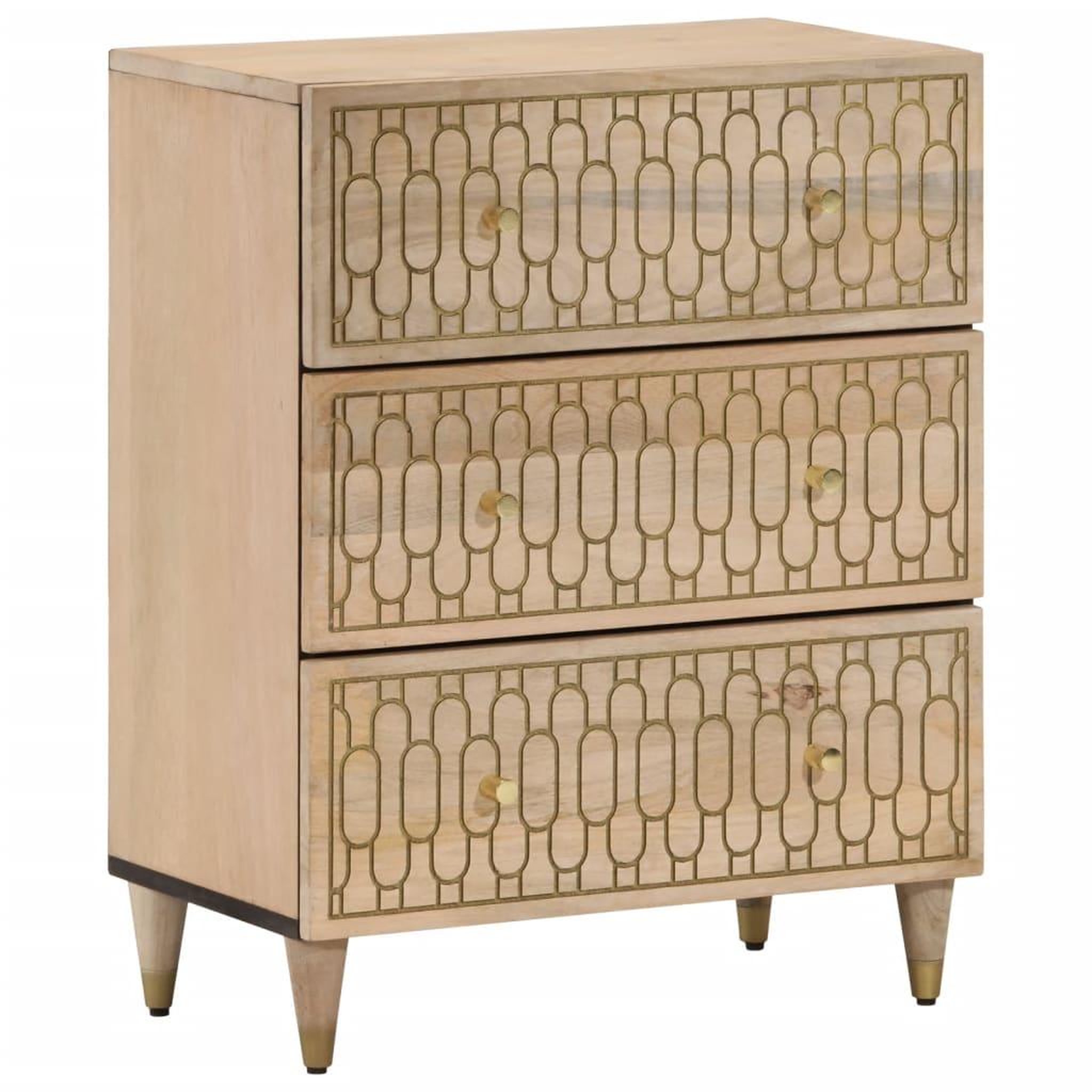 Voir la diapositive 2 : VIDAXL Armoires laterales 2 pcs 60x33x75 cm bois massif de manguier