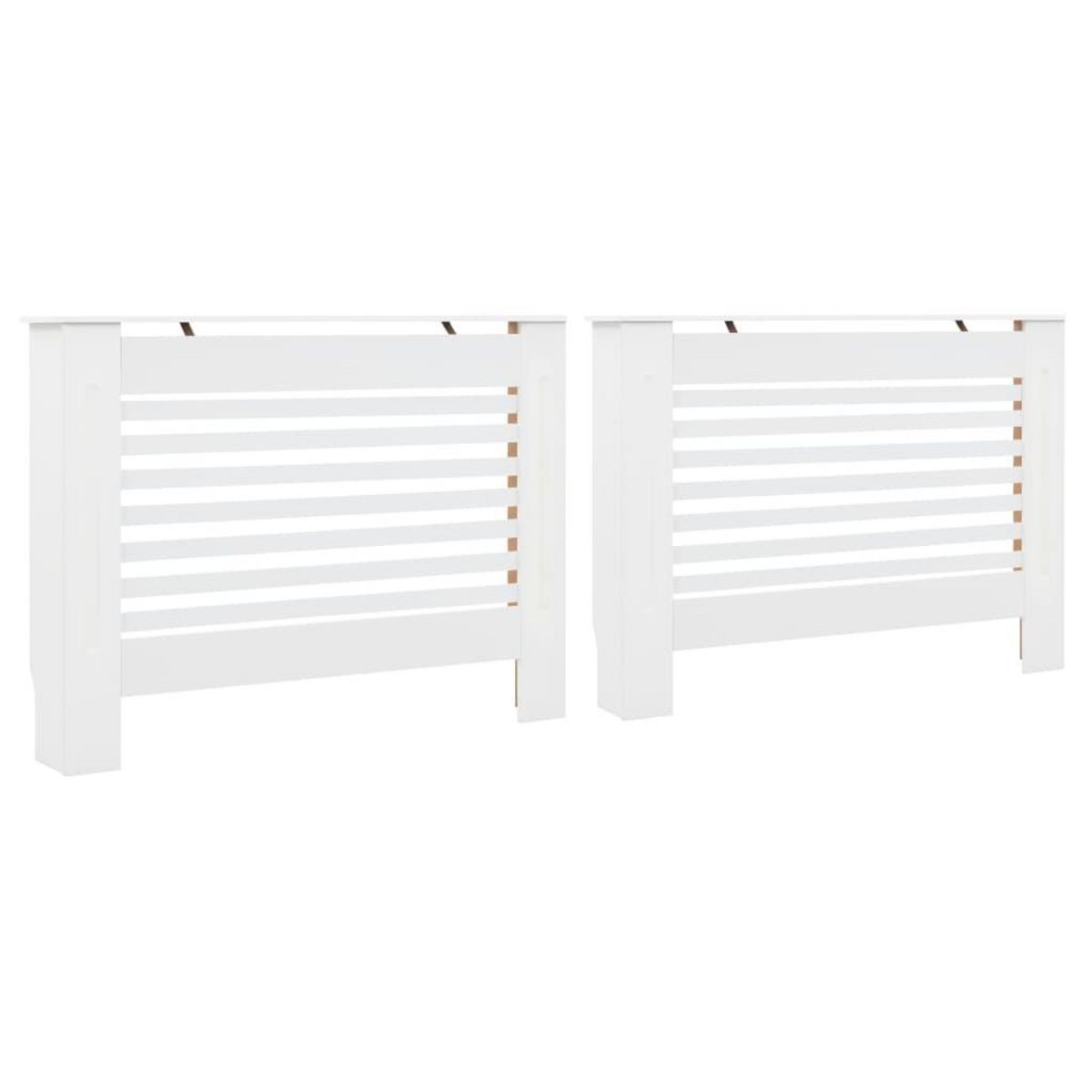 VIDAXL Cache-radiateurs 2 pcs Blanc 112x19x81,5 cm MDF