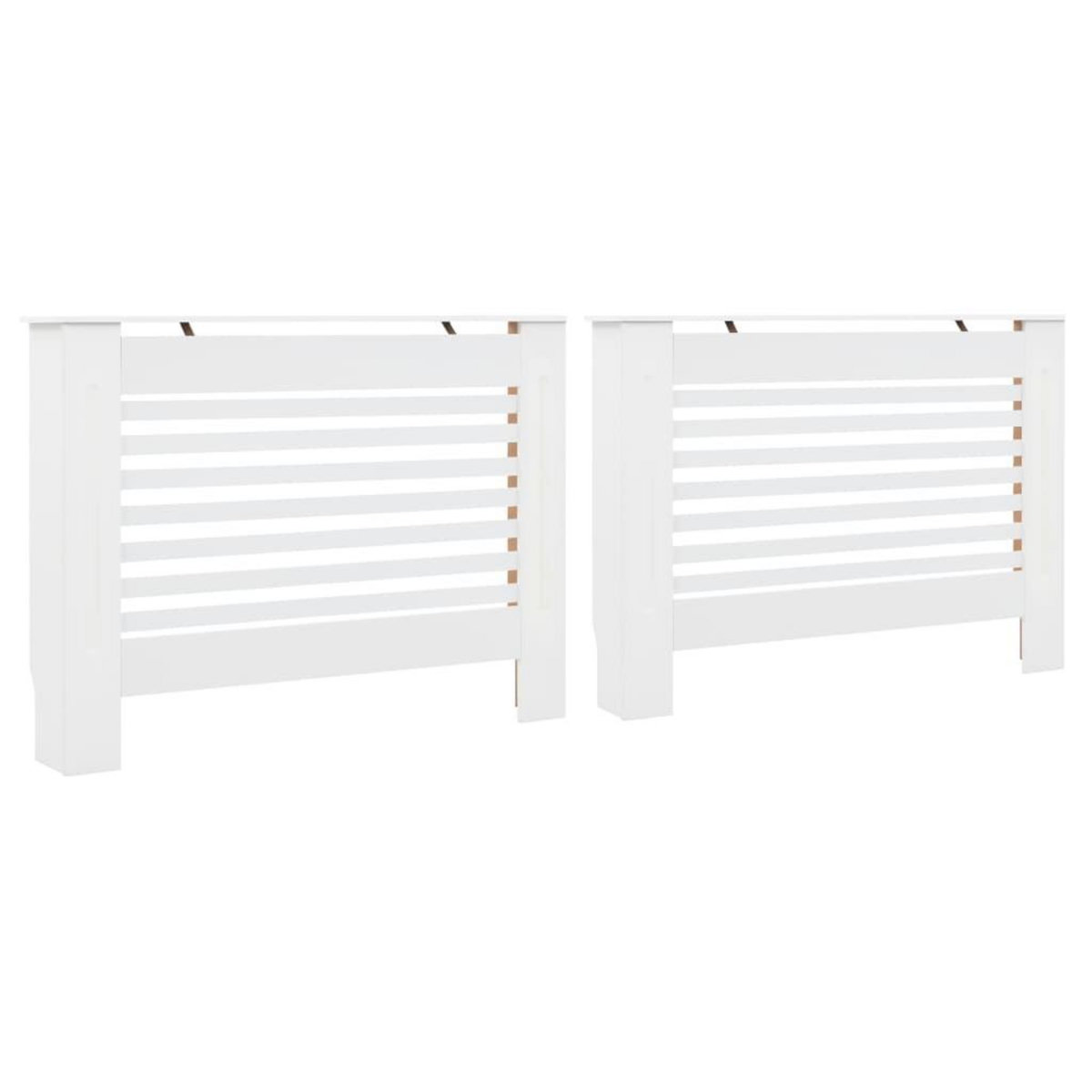 VIDAXL Cache-radiateurs 2 pcs Blanc 112x19x81,5 cm MDF
