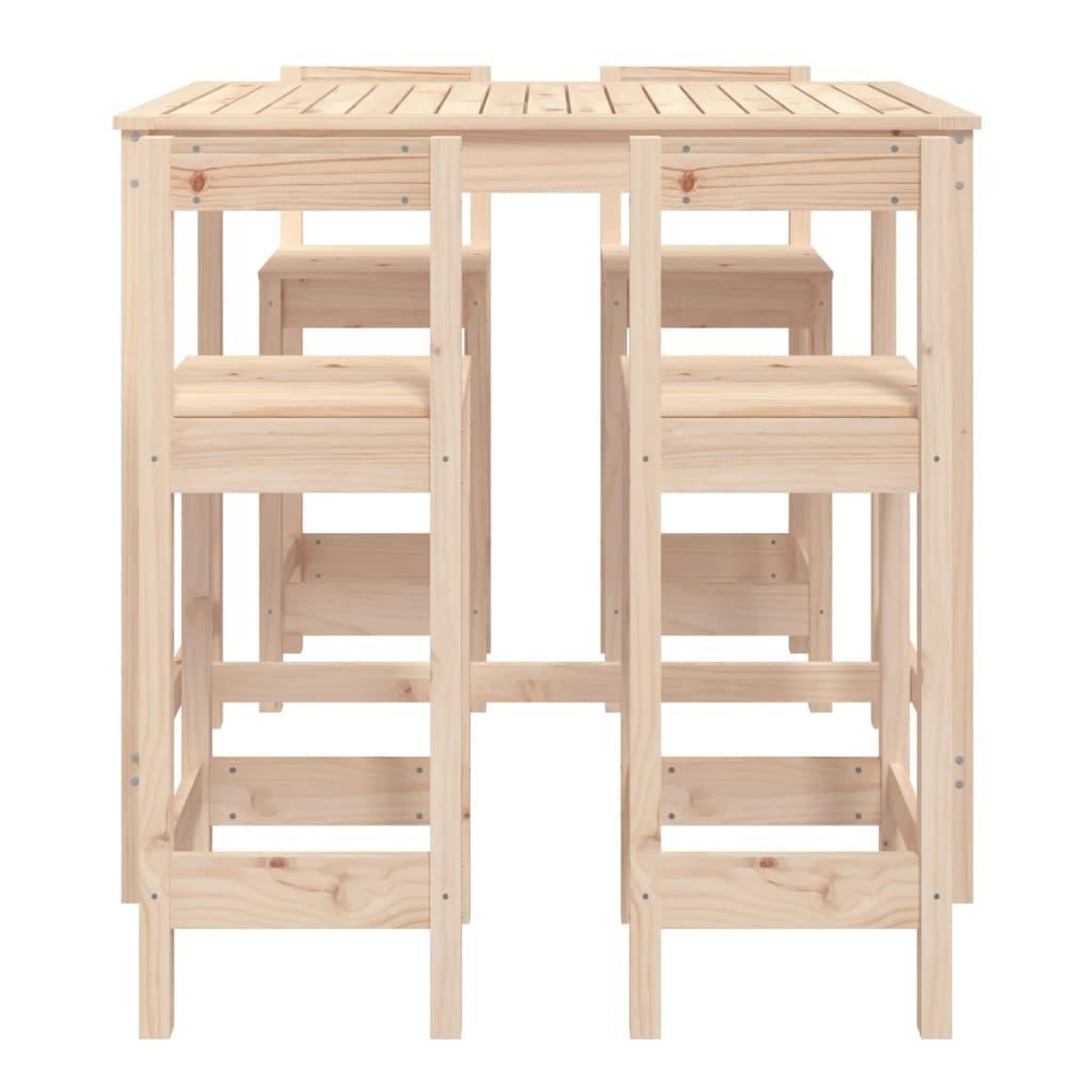 Voir la diapositive 4 : VIDAXL Ensemble de bar de jardin 5 pcs bois de pin massif