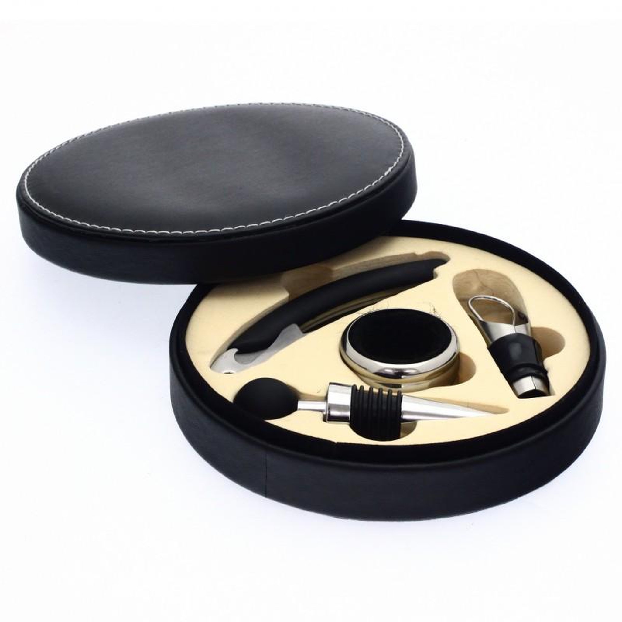 Voir la diapositive 1 :  Coffret 4 Pièces Sommelier  Amateur  14cm Noir