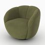 Voir la diapositive 1 : Rendez vous déco Fauteuil pivotant en velours vert - Ysé