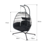 Voir la diapositive 2 : CONCEPT USINE Fauteuil suspendu 2 places noir FARO
