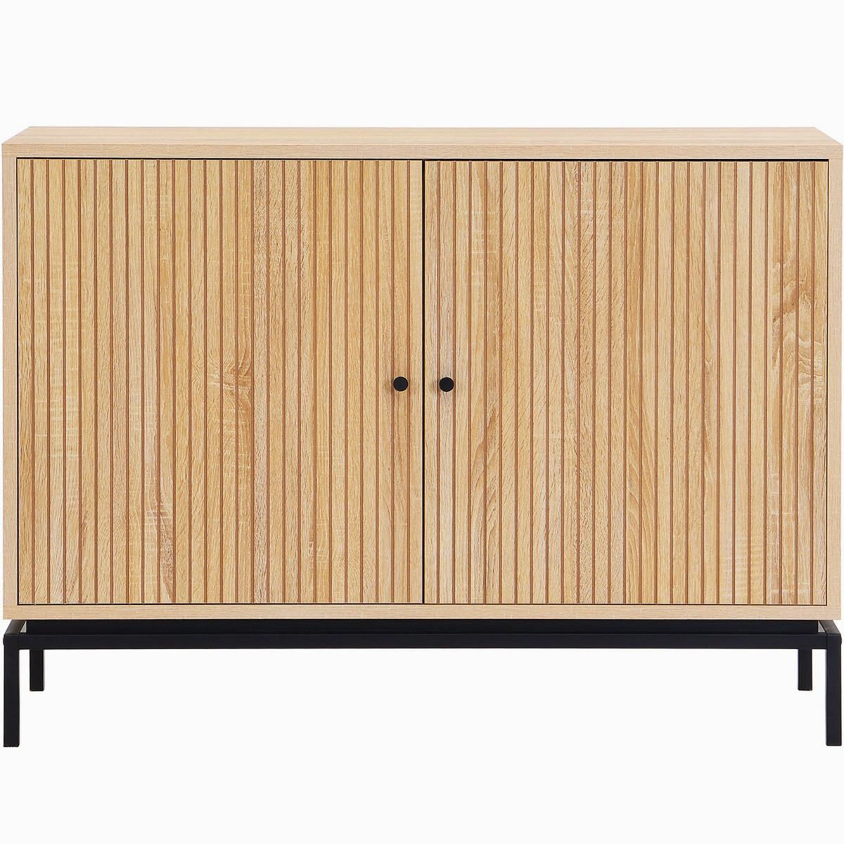 HOMIFAB Buffet 2 portes effet bois 110 cm - Talia