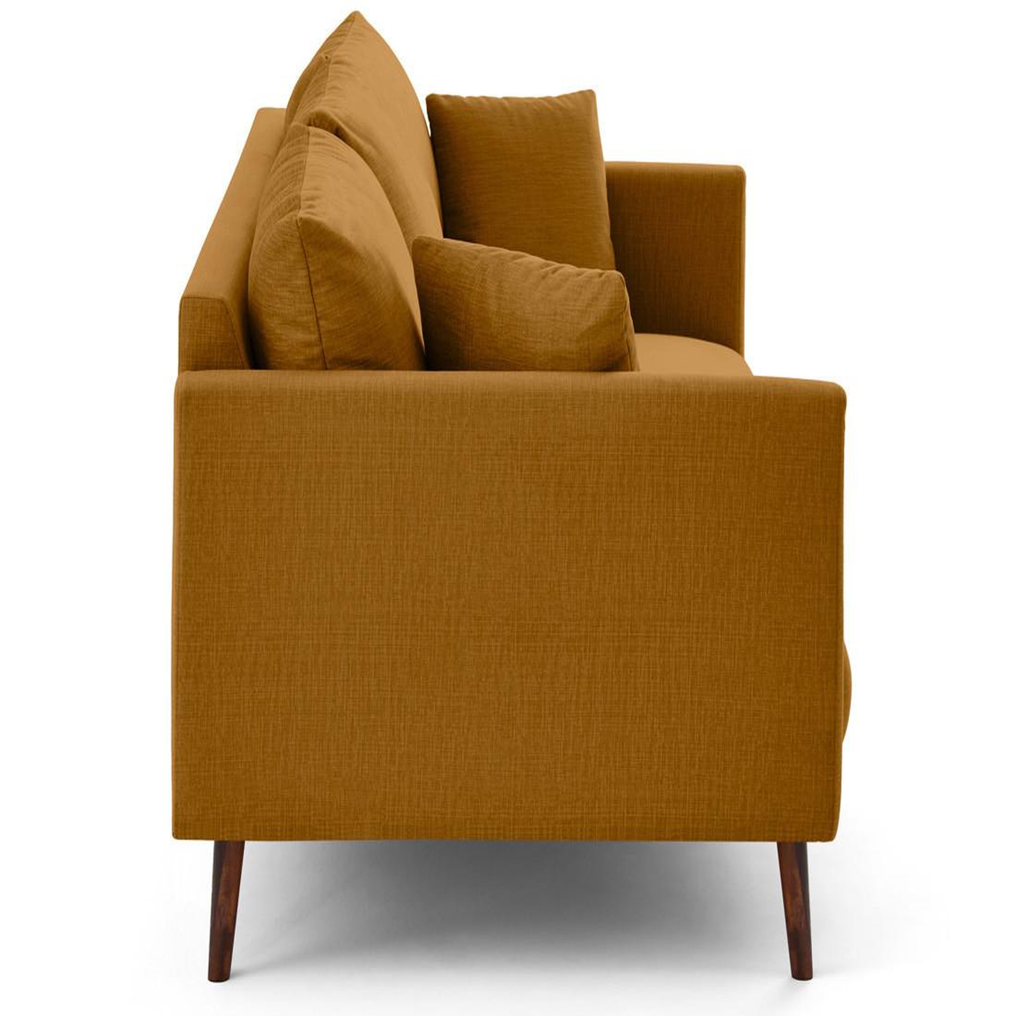 Voir la diapositive 5 : LISA DESIGN Ostrava - canapé droit 3 places en velours pieds en bois