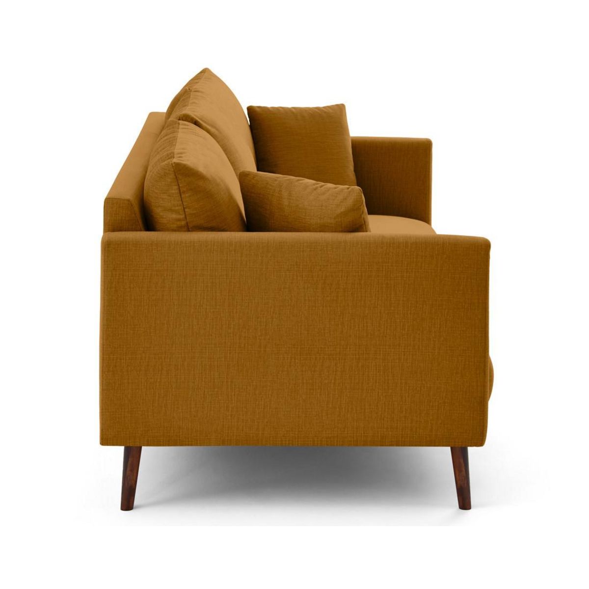 LISA DESIGN Ostrava - canapé droit 3 places en velours pieds en bois