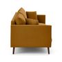 Voir la diapositive 5 : LISA DESIGN Ostrava - canapé droit 3 places en velours pieds en bois