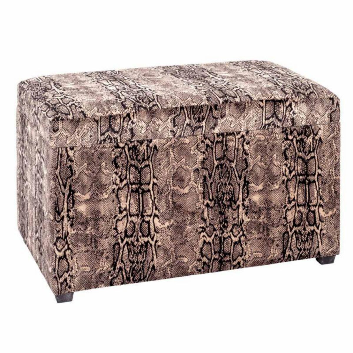 Paris Prix Coffre de Rangement  Motif Serpent  65cm Marron