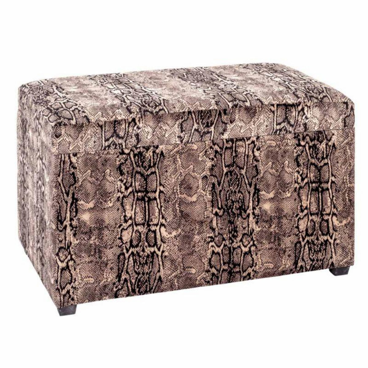 Paris Prix Coffre de Rangement  Motif Serpent  65cm Marron