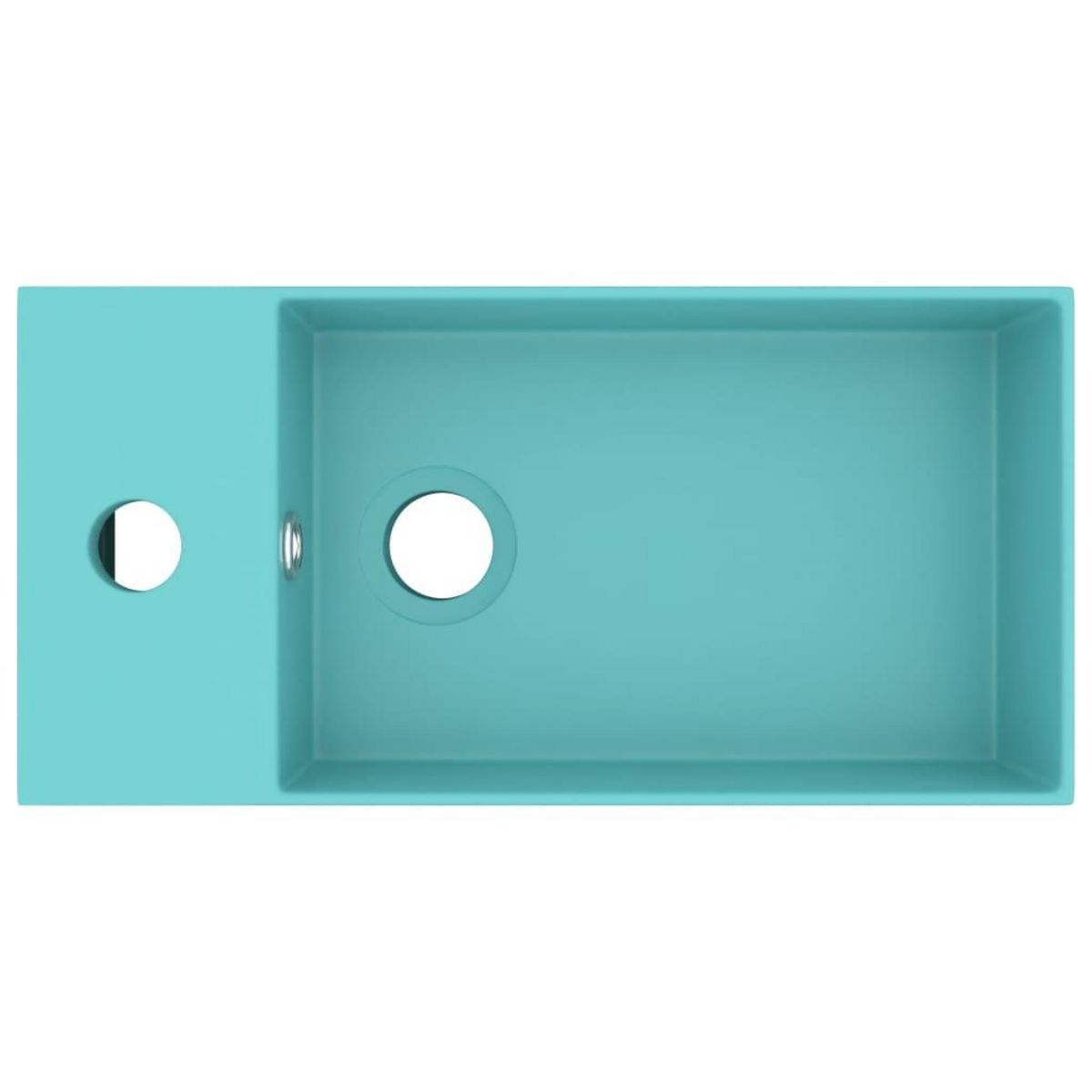 VIDAXL Lavabo de salle de bain avec trop-plein Ceramique Vert clair