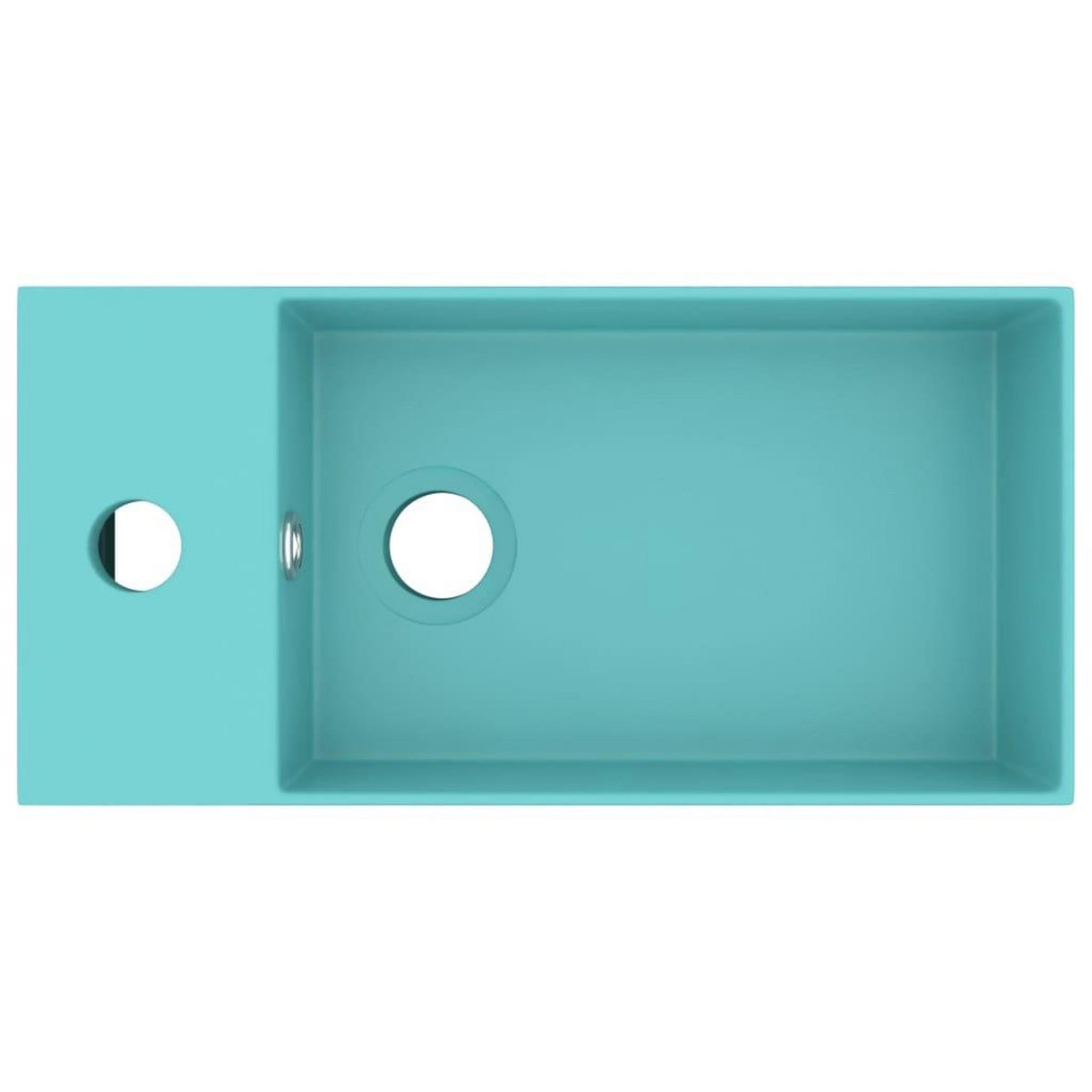 VIDAXL Lavabo de salle de bain avec trop-plein Ceramique Vert clair