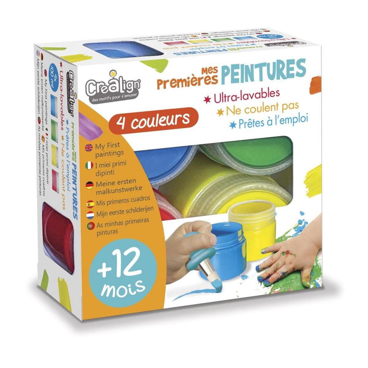 CREALIGN Mes Premieres Peintures 4 pots