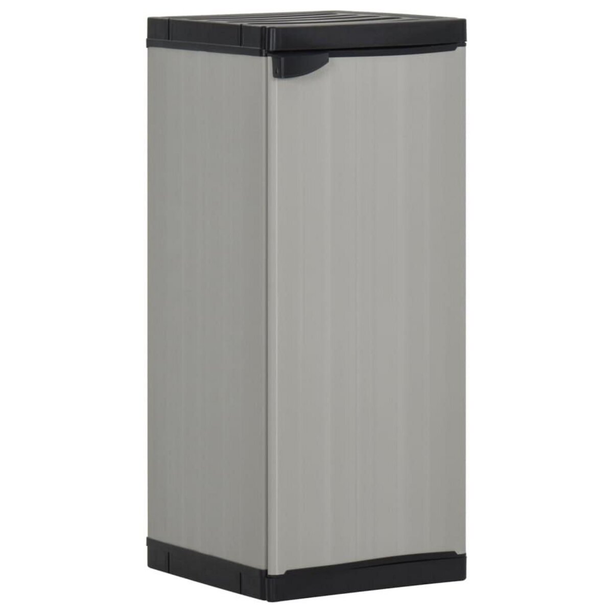 VIDAXL Armoire de rangement de jardin 1 etagere Gris/noir 35x40x85 cm