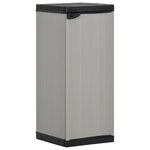 VIDAXL Armoire de rangement de jardin 1 etagere Gris/noir 35x40x85 cm