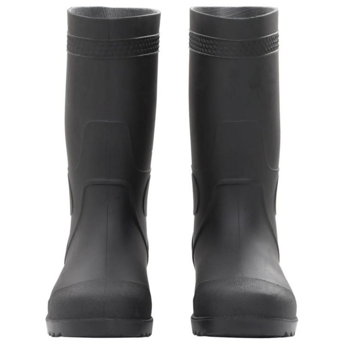 VIDAXL Bottes de pluie noir taille 38 PVC