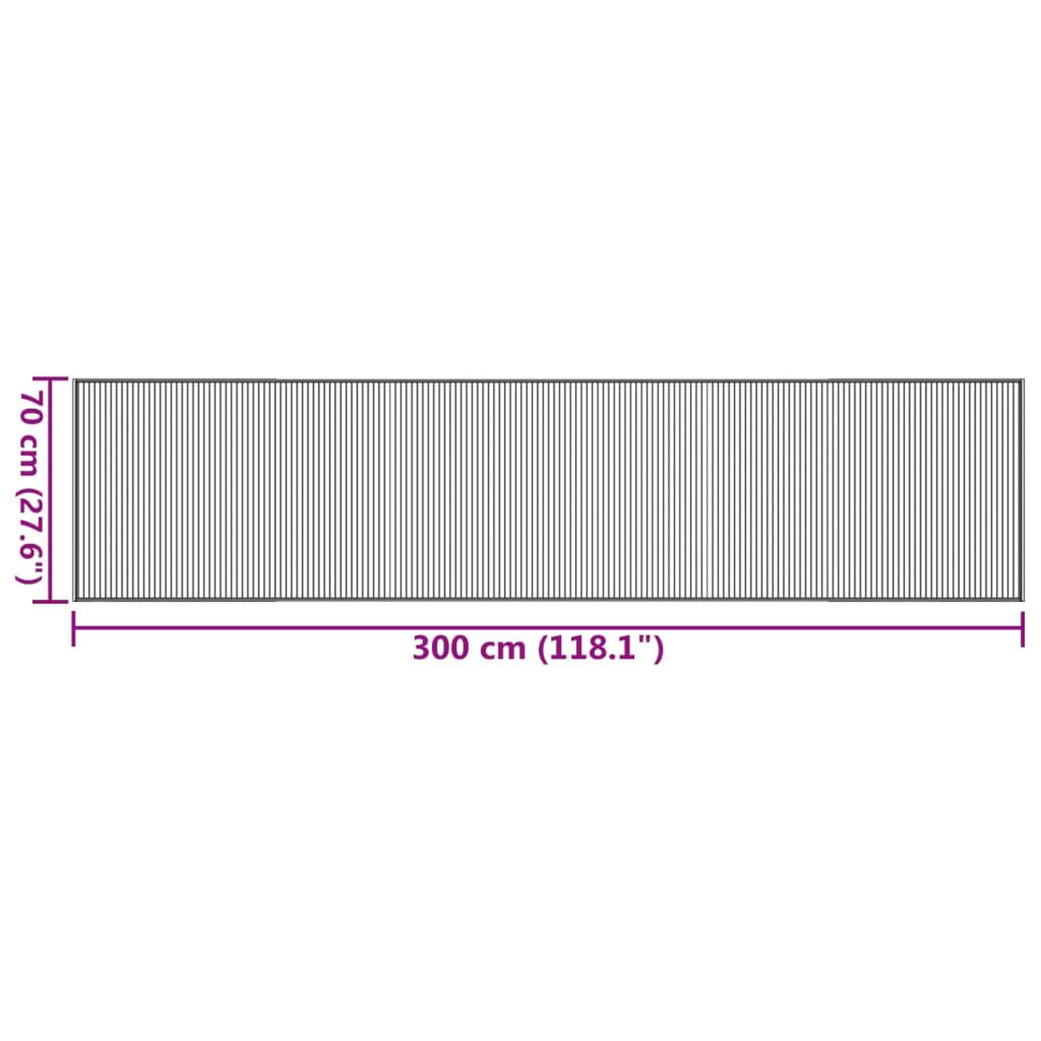 Voir la diapositive 6 : VIDAXL Tapis rectangulaire marron 70x300 cm bambou