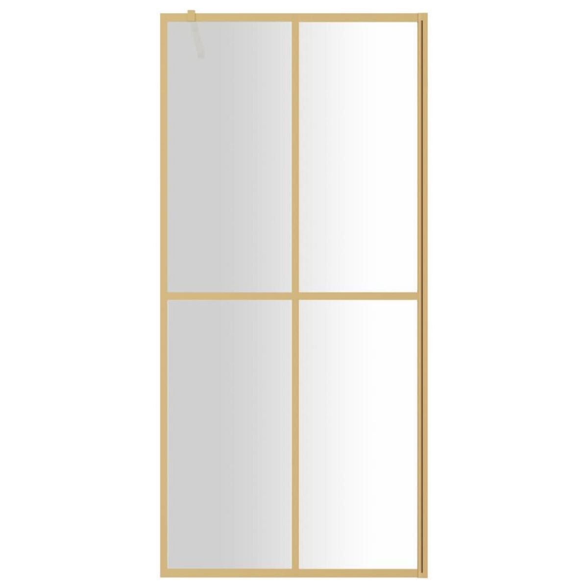 VIDAXL Paroi de douche avec verre ESG transparent dore 80x195 cm