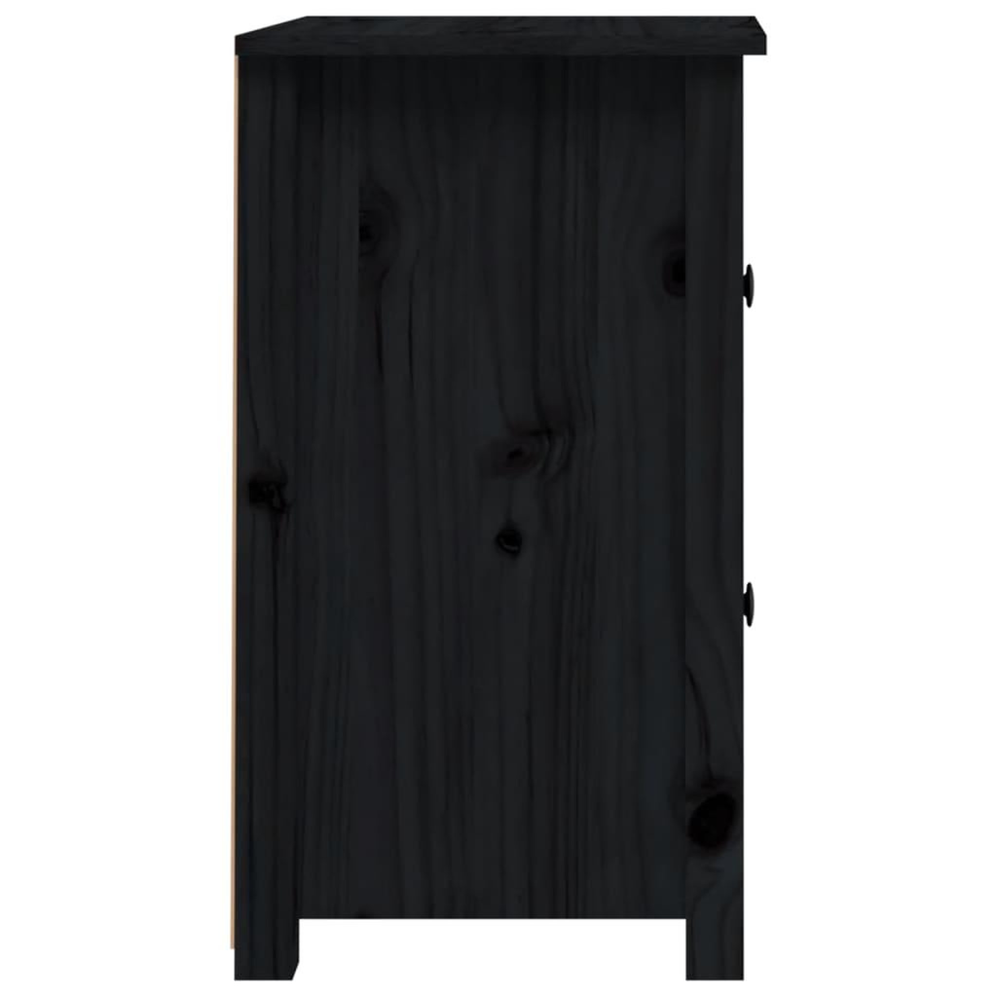 Voir la diapositive 5 : VIDAXL Table de chevet Noir 40x35x61,5 cm Bois de pin massif