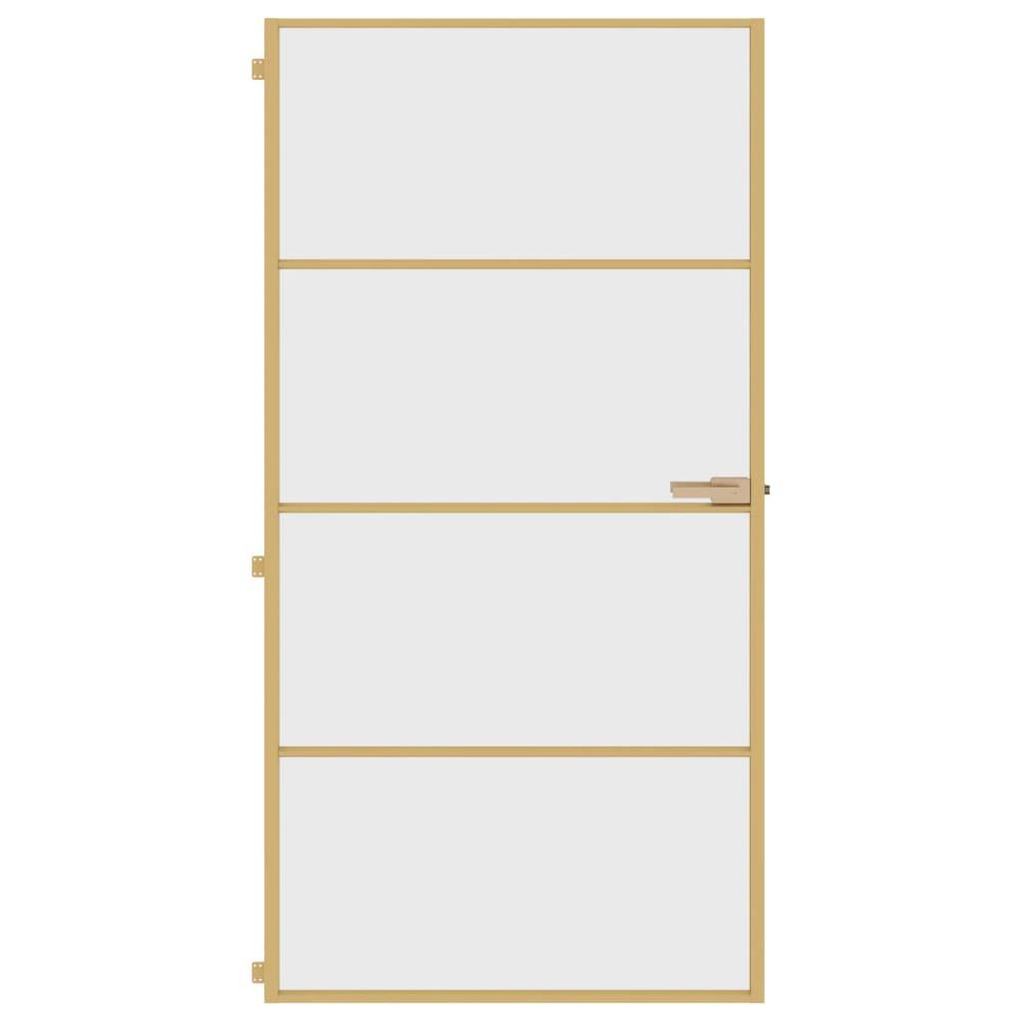 Voir la diapositive 3 : VIDAXL Porte interieure mince dore verre trempe aluminium